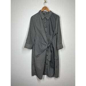Mille Gabrielle Tie Front Shirt Dress Size 2X Stripes